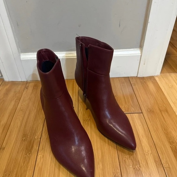 Madden Girl Chic Maroon Heeled Boots - Picture 2 of 2